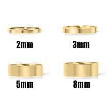 Load image into Gallery viewer, 18K Gold Stainless Steel Blank Flat Band Ring
