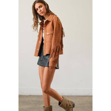 Load image into Gallery viewer, HF25A974-Fringe Detail Western Jacket
