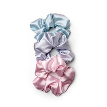 Load image into Gallery viewer, Lemon Lavender Mane Squeeze Oversized Satin Scrunchies 3pack
