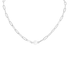 Load image into Gallery viewer, Stainless Steel / Gold Paperclip Necklace With Pearl
