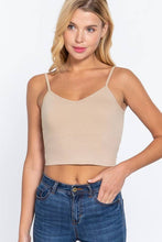 Load image into Gallery viewer, V-neck W/removable Bra Cup Cotton Spandex Cami
