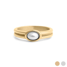 Load image into Gallery viewer, 18K Gold PVD Stainless Steel Pearl Statement Ring

