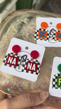 Load and play video in Gallery viewer, Checkerboard local school earrings

