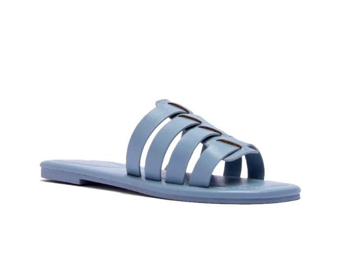 Blue slide sandals