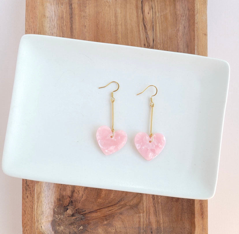 Dangle heart earrings