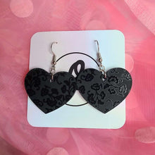 Load image into Gallery viewer, Large heart dangle earrings
